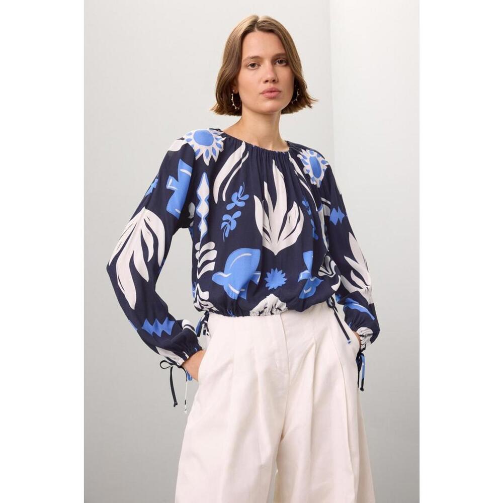 Fifteen Twenty Multicolored Abstract Serafina Top Size XS w/ Fabric Snag & Stain
